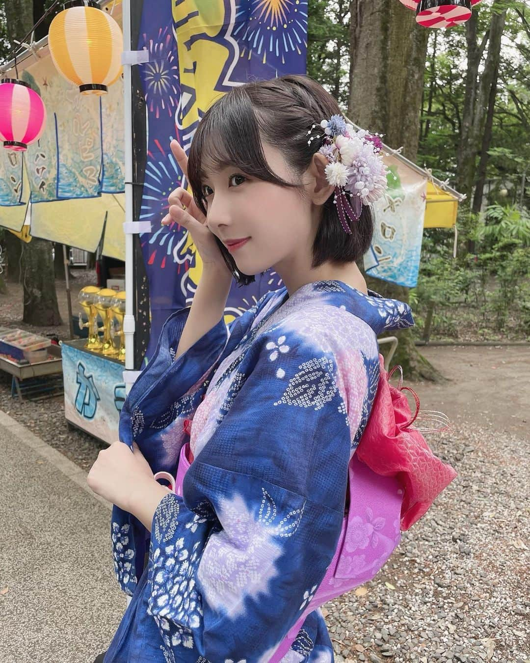 水湊みおさんのインスタグラム写真 - (水湊みおInstagram)「おはよう🎆 りんご飴食べたいなあ…🤤🍎 みんなは屋台の食べ物何が好き？」6月2日 8時42分 - minato__mio