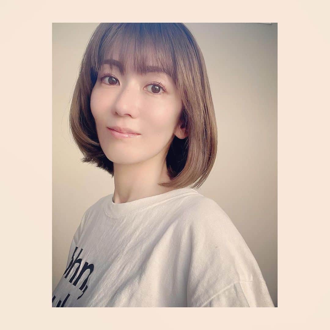 大河内奈々子のインスタグラム：「・ ・ こうなりました。  久しぶりのボブ　楽しみます  武内くん　ありがとうございました！  #triccabalcony #nanakoohkouchi #大河内奈々子」