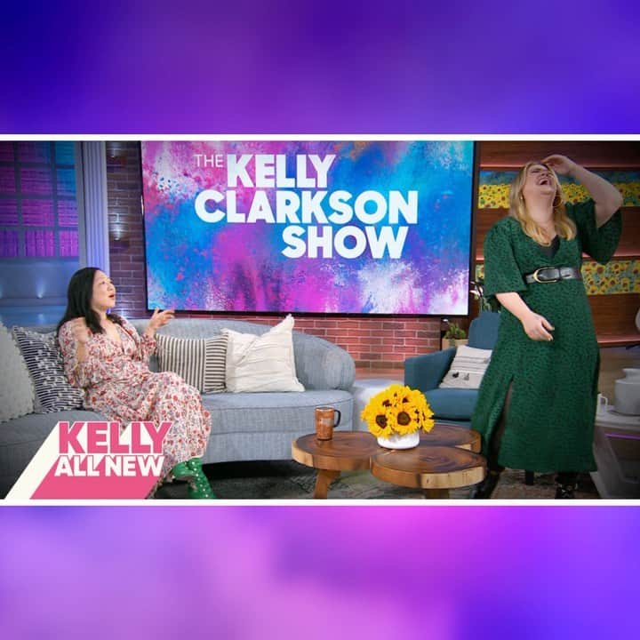 マーガレット・チョーのインスタグラム：「Mentioning it allll with @kellyclarksonshow today! Check your local listings and tune in! 💜」