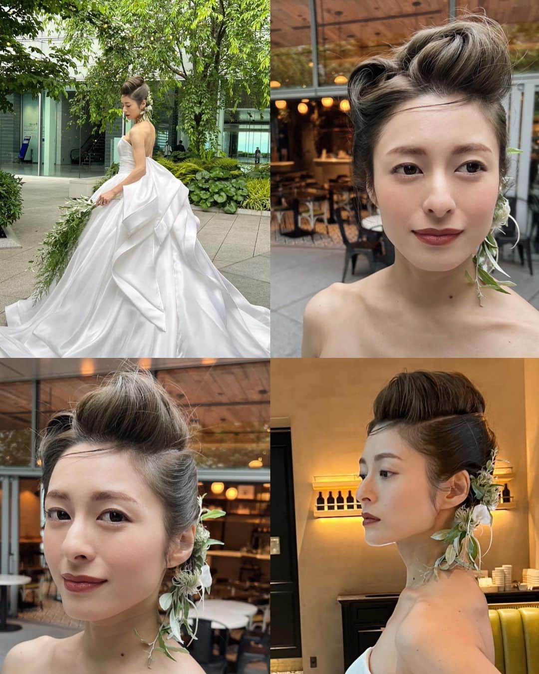 服部由紀子のインスタグラム：「新しいスタイリングができたこの日。  とっても可愛かったです。  お花の付け方も拘って。  このお花の中に、花屋さんが大切に育ててくれた一輪があって、 それを譲ってくれたからです。  そんな事、分からないですよね。  でも、生産者の気持ちを、 想いを綺麗につけてあげる事でとっても喜んでもらえるのです。  早くカメラマンさんからのデーター届かないかなぁ。  その時にまたいろんな詳細を書きますね！  綺麗で、個性があって、  また新しいヘアデザインが出来上がりました。  ピース✌️ ーーーーーーーーーーーーーーーーーー  #プレ花嫁#東京花嫁#綿帽子#前撮り#結婚#flower#ホテルウェディング#出張ヘアメイク#和装ヘア#ヘアメイク#白無垢ヘア#ホテルウェディング#ウェディングブーケ#ウェディングブーケオーダー#ウェディングブーケ#ブーケ#東京前撮り#blooooms#丸の内前撮り#flowers #ブーケ#色打ち掛け #大人ウェディング  #前撮りヘア」