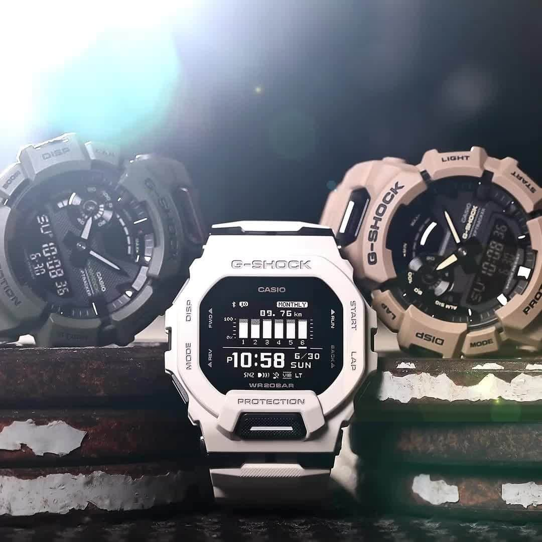 G-SHOCKのインスタグラム：「Make an impact. The G-SHOCK MOVE Utility Color line combines unbeatable toughness with advanced performance analytics and is available for pre-order now. . . .  #GSHOCKMove #gshockwatches #absolutetoughness」