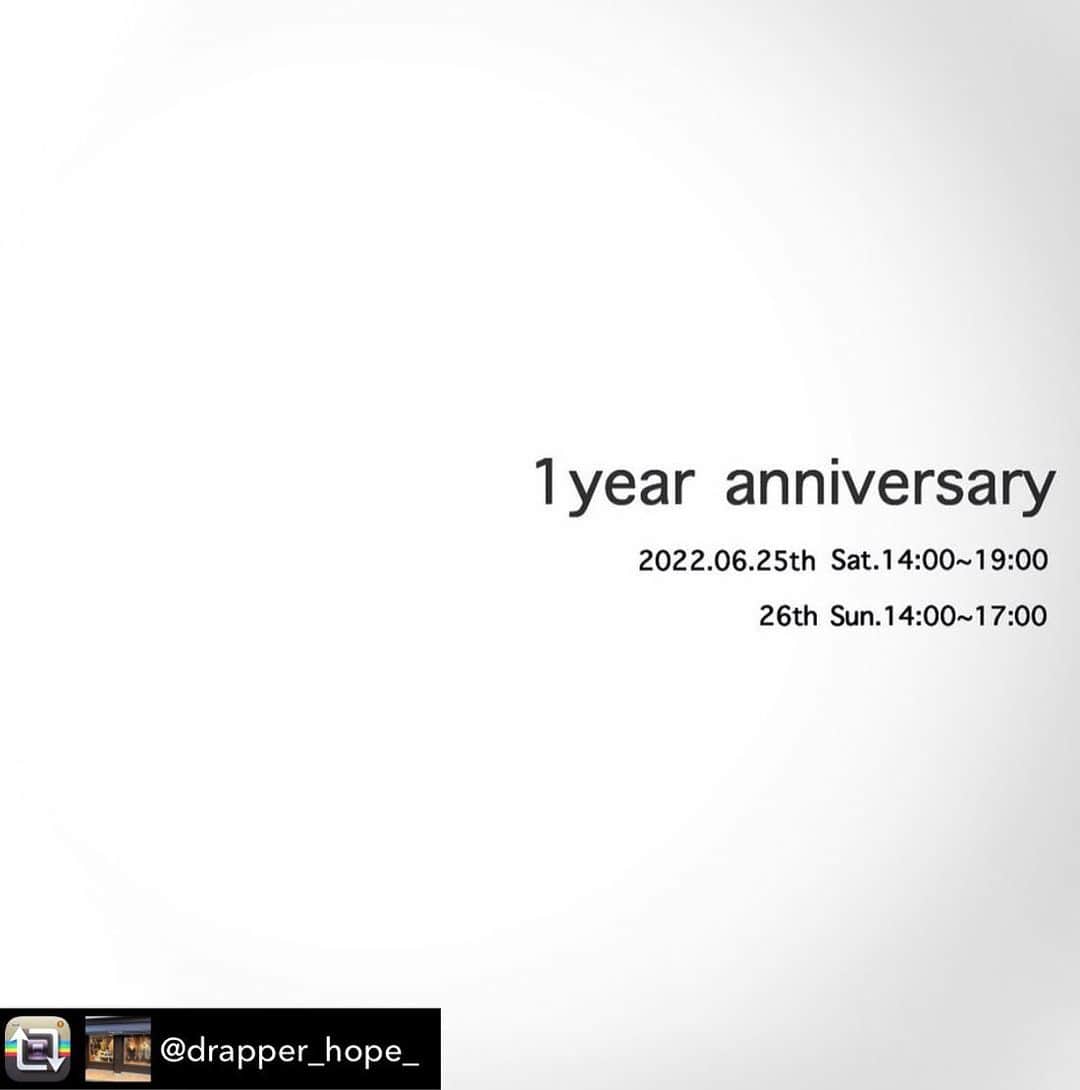 のインスタグラム：「Repost from @drapper_hope_ using @RepostRegramApp - . .  drapper hopeさんの記念すべき 1thパーティー✨ 6/25(土)14:00〜16:00は、私も店頭にいますので是非ご参加下さいね😊💕乾杯しましょう🥂 (👇お店にお問合せ下さいね♪)  ◆Drapper Hope 1周年記念パーティー詳細◆  【日時】 6/25(土)14:00〜19:00 6/26(日)14:00〜17:00  ☆ティアモさん 御来店予定 25日(土)14:00〜16:00、17:00〜19:00 26日(日)14:00〜17:00  ☆広瀬未花さん 御来店予定 25日(土)14:00〜16:00  【場所】 Drapper Hope(ダッパーホープ) 東京都港区南青山4-9-30 三恵ビル1F  【お問い合わせ先】 TEL：03-6721-1789 MAIL：info@drapper-hope.com  新型コロナウイルス感染症対策として当日の店舗内はスタッフ含め、最大10名までとさせて頂きます。 お待ち頂く場合は店頭にてお電話番号とお名前を頂戴し、随時ご連絡にてご案内させて頂きます。  混雑時は店内1時間制とさせて頂きますので、ご協力のほど宜しくお願い致します。  パーティー当日、店内にはフィンガーフードやシャンパン、ワイン、ソフトドリンク等をご用意しております。 尚、数に限りが御座いますのでご了承ください。  日頃の感謝を込めて、パーティー期間中は店内の商品全て10%割引にて購入可能です。  スーツやシャツもオーダー可能ですが、混雑状況によりご対応できない場合が御座います。 その際は後日ご利用できるクーポン券を配布させて頂きます。  今回はアットホームなパーティーを開催予定ですので、皆様お気軽にご参加下さい。 お会いできる事をスタッフ一同心より楽しみにお待ちしております。」