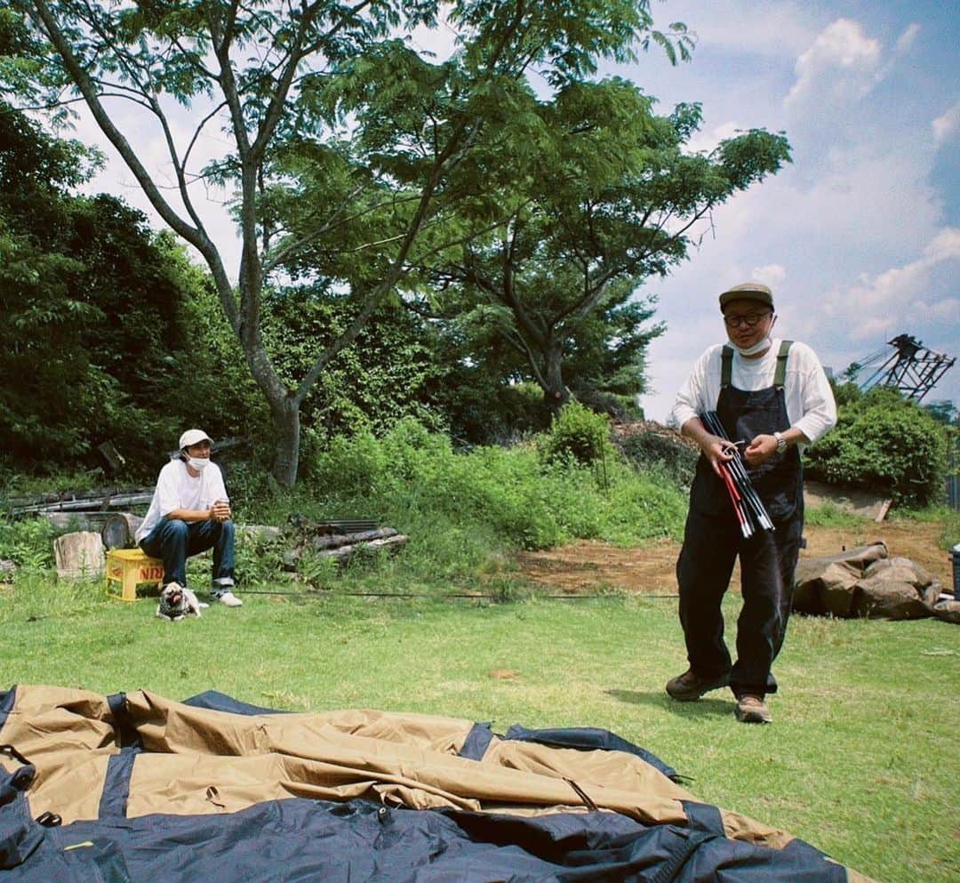 山口トンボさんのインスタグラム写真 - (山口トンボInstagram)「テント設営の練習を兼ねてサクッとデイキャンプ🏕またまた猪野さんにお世話になりました！本当に優しくて素敵なお方です！ハピキャンの丹羽さんも来てくれて最高の1日になりました😆🏕」6月3日 19時12分 - yamaguchitombo07