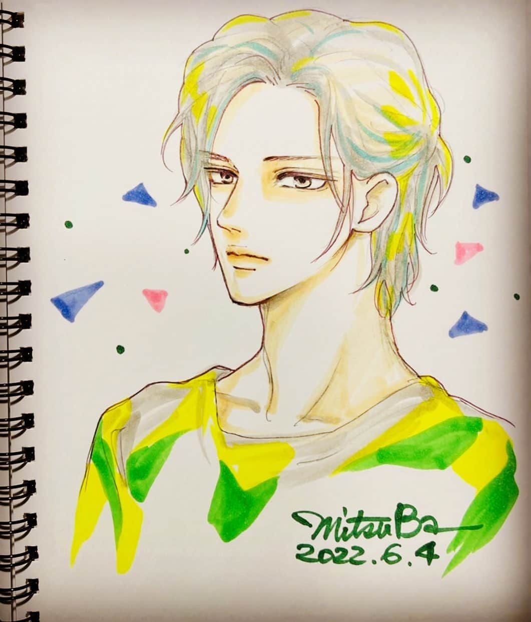 高梨みつばのインスタグラム：「コピック落書き いつになっても使いこなせないコピック。難しい。 #高梨みつば　#アナログイラスト」