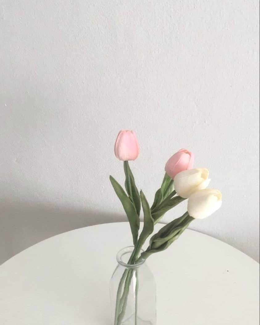 海羽凜のインスタグラム：「주무세요. 🌷🌙🤍」