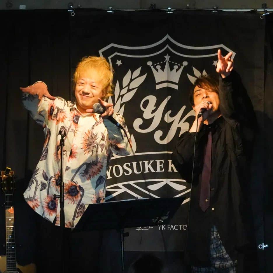 ヨースケコースケのインスタグラム：「#ヨースケコースケ #Ribbonリリースツアー  #米原幸佑  #サカノウエヨースケ」