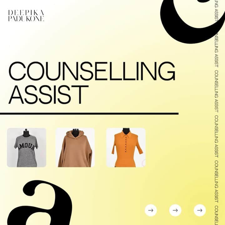 ディーピカー・パードゥコーンのインスタグラム：「My favourite closet picks are back for the 6th Edit of #CounsellingAssist 💕   You'll recognise pieces I've worn out on the town and red carpet events alike 👗  Proceeds support a cause very close to my heart…  Anyone seeking Mental Health support may reach out to a free tele counselling service, via dedicated helpline number 011-41198666 from anywhere in India. Open 7 days a week, 10AM-6PM.  The Counselling Assist initiative of #TheDeepikaPadukoneCloset is launched by @tlllfoundation in partnership with @sangathindia .  Link in Bio!」