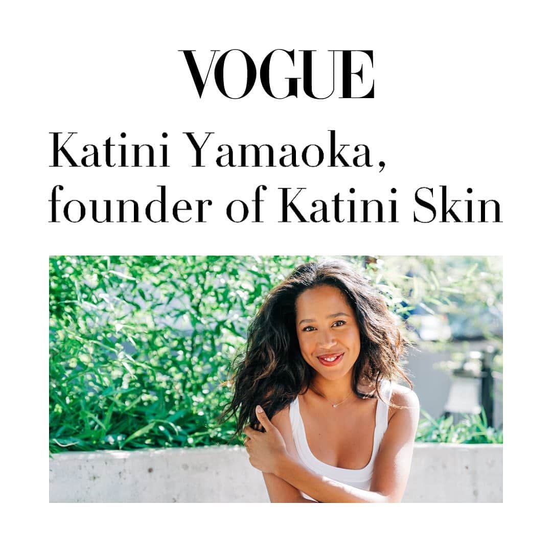 Katini Yamaokaのインスタグラム：「Thank you @voguemagazine for this incredibly meaningful interview. Juneteenth, is a very special day to recognize our ancestor’s greatness, where they came from, and affirming who they are today. Absolutely honored to be a voice amongst so many outstanding founders @voguemagazine @maashont ✨ Photo by: @yumimatsuostudio」