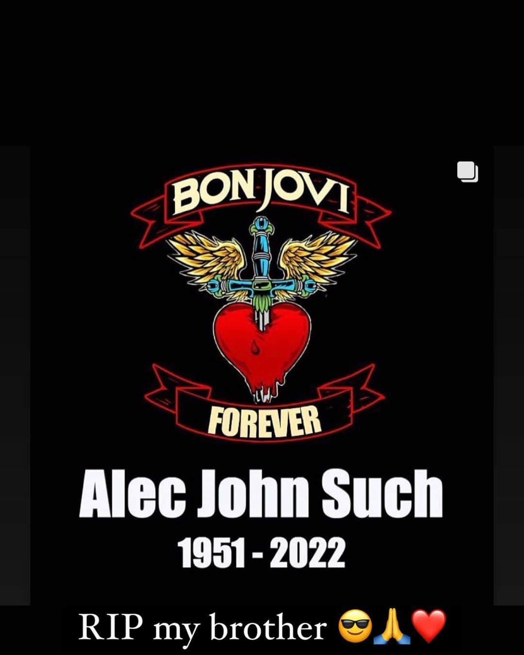 デヴィッド・ブライアンのインスタグラム：「There are no words today …….just sadness :-( RIP my soul brother 😎🎶🙏❤️」