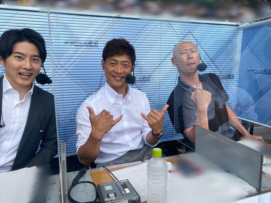 北條瑛祐のインスタグラム：「⚾️ セパ交流戦　6月5日 阪神vs日本ハム 3回戦  解説：桧山進次郎さん ゲスト解説：森本稀哲さん  　 阪神が交流戦優勝に向けて大きなカード3連勝👏 日本ハムも高校野球ファンにはたまらない選手たちによる甲子園での試合でした！！ 解説のお2人の甲子園やBIGBOSSトークもまだまだ聴きたかったです☺️  #abcテレビ  #虎バン #虎ハム #阪神タイガース  #北海道日本ハムファイターズ  #セパ交流戦」