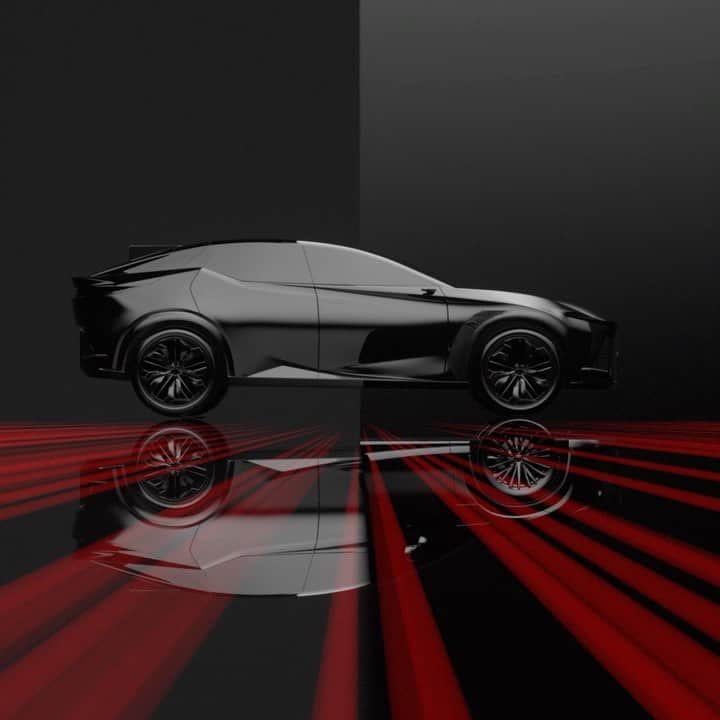 Lexus USAのインスタグラム：「A fusion of Lexus design and digital art created by @stracknl and inspired by visionary Germane Barnes’ (@gmane16) second iteration of ON/ in collaboration with @aqua_creations. Tune in this week as we unveil our immersive installation at #MilanDesignWeek.   #LexusRZ #LexusElectrified #MilanDesignWeek」