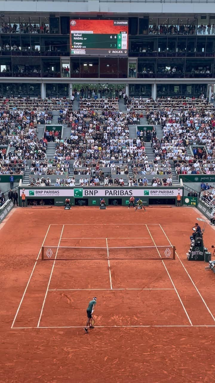 オーレリー・デュポンのインスタグラム：「Respect @rafaelnadal #14èmetitre ⭐️ merci au Mecene de @operadeparis et @rollandgarros2022 @bnpparibas ⭐️」