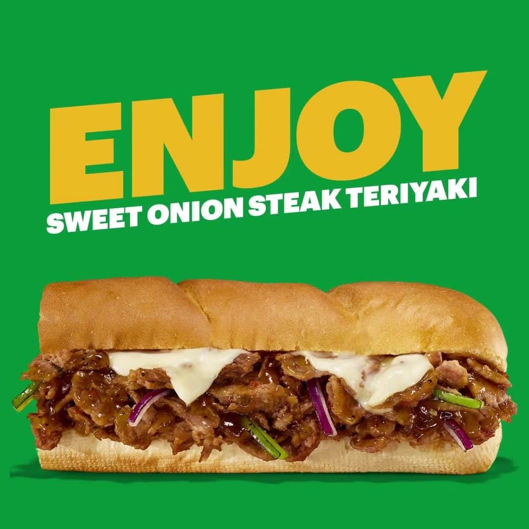 Official Subwayのインスタグラム：「The sweeter, tangier, steakier Sweet Onion Steak Teriyaki is here — but not for long.」