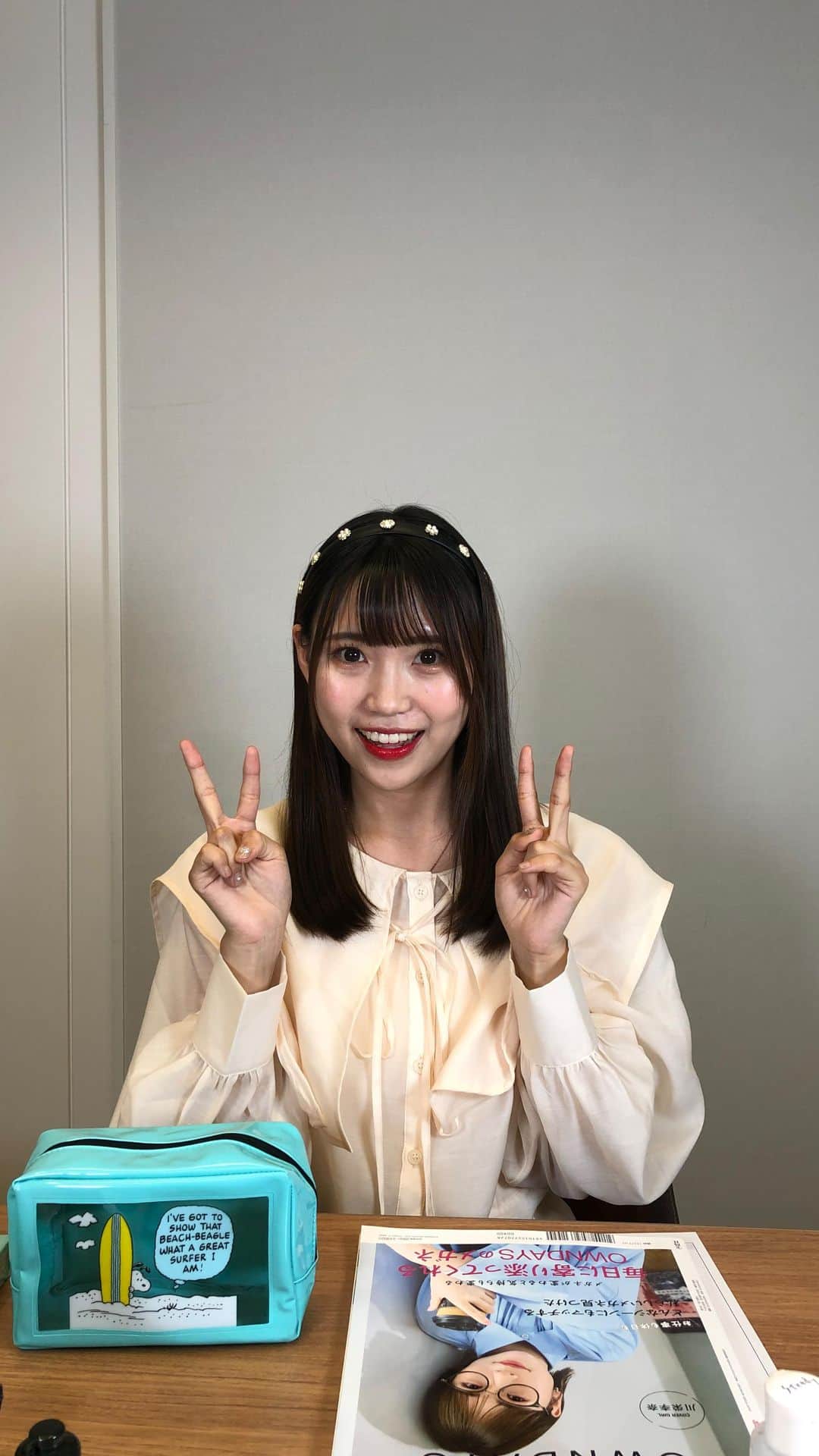 steady.のインスタグラム：「steady.7月号付録開封インスタライブ  steady.モデル・尾上美月ちゃん（@omizuki_0522 ）」