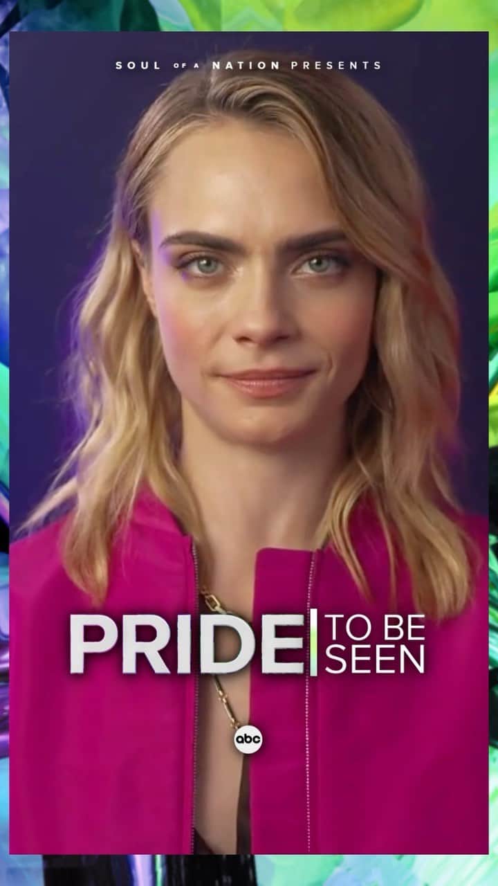 カーラ・デルヴィーニュのインスタグラム：「TOMORROW NIGHT: @Caradelevingne hosts the groundbreaking special event. @SoulofaNation presents "#PRIDE | To Be Seen,” documenting the #LGBTQ+ experience and examining what it means to be seen as a member of the community.  Watch Thursday at 10/9c on @abcnews. #SoulOfANation」