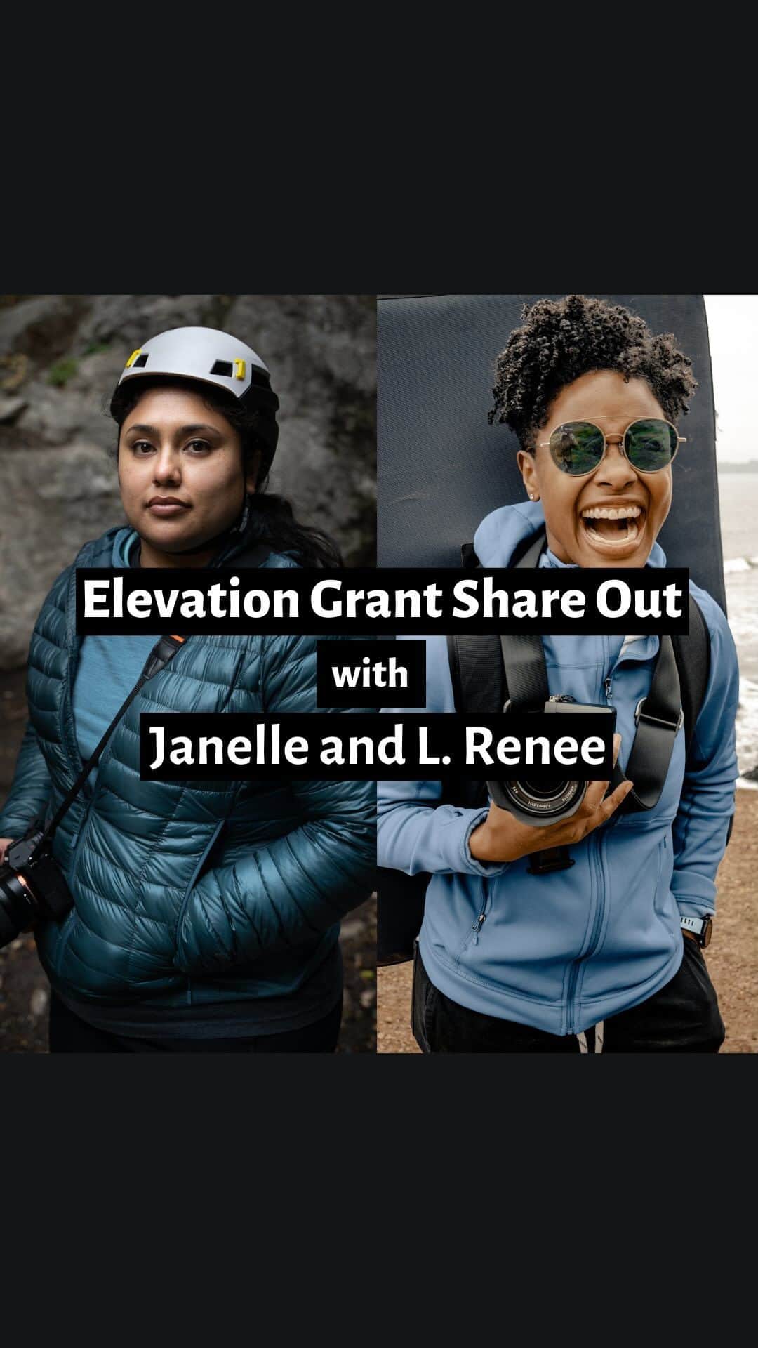 のインスタグラム：「Janelle Paciencia (@janelle_takesphotos) and L. Renee Blount (@urbanclimbr) sit down to talk all things ice climbing, Elevation Grant, and what it's like coming up in the outdoor industry as creatives of color. Learn more about Elevation Grant recipient Janelle Paciencia and the project she created during the grant period.  Photography: Janelle Paciencia (@janelle_takesphotos) Climbers: Janel (@janellynnz) Karina Krosbakken (@karinakrosbak) Liz Sahagún (@eliz_sahagun)  Locations: Maple Canyon, UT and Duluth, MN  #MarmotElevationGrantContest」