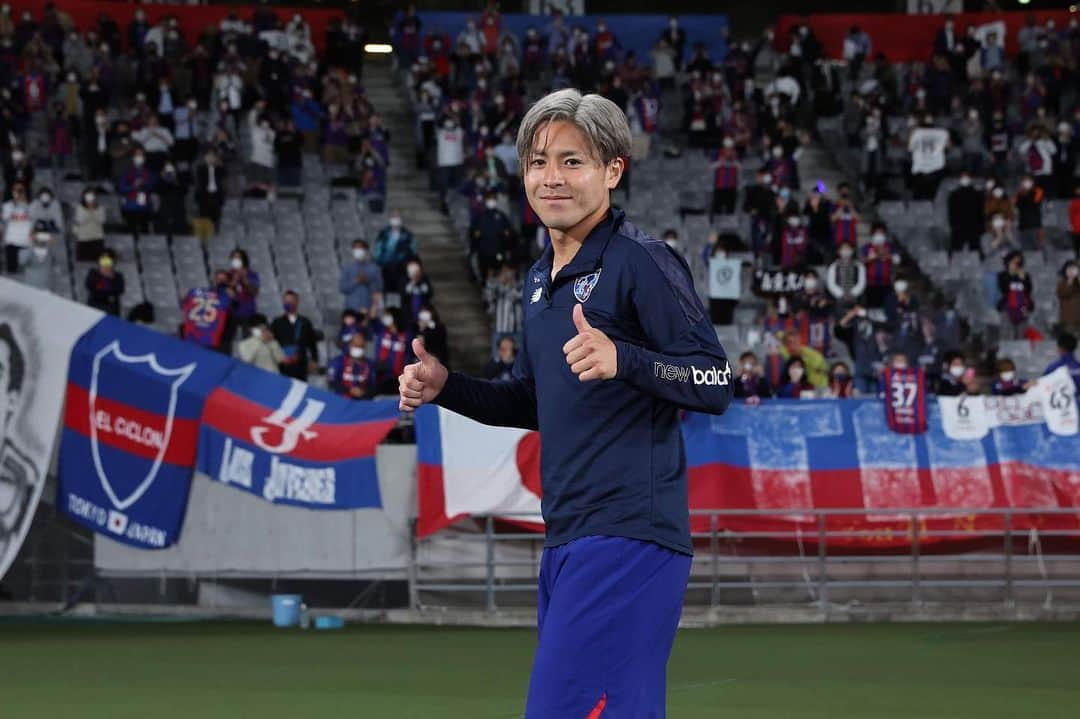 小川諒也のインスタグラム：「本当にこれが味スタラストでしたー！ ナイス勝利！ #fctokyo #小川諒也」