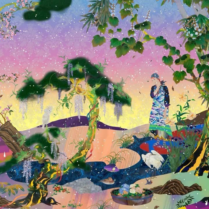 松山智一のインスタグラム：「My first foray into the realm of digital 🖼  June14th /10am HK time  at @sothebys #nft  #sothebysmetaverse  #preview」