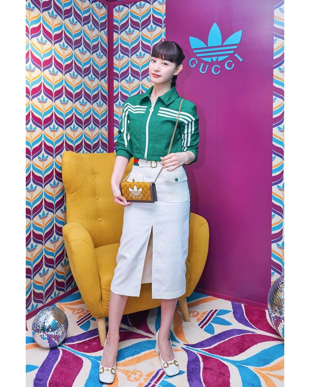 キム・ジウォンのインスタグラム：「@gucci #adidasxGucci #구찌 #아디다스x구찌 #Gucci #ad」