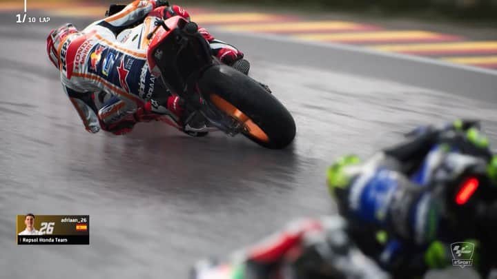 レプソル・ホンダのインスタグラム：「#TBT A strong start to the year for @26_adriaan, he's right in the championship hunt!  @MotoGPeSport」