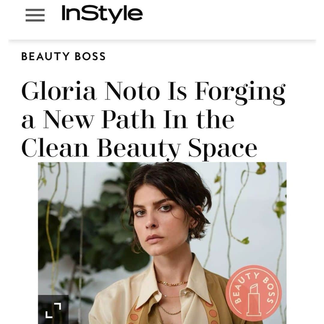 glorianotoのインスタグラム：「Officially a Beauty Boss ;) 💅 thank you @piavela_ + @instylemagazine for a thoughtful interview with really great questions. Link is up in my stories if you’d like to take a deeper peek into @noto_botanics」