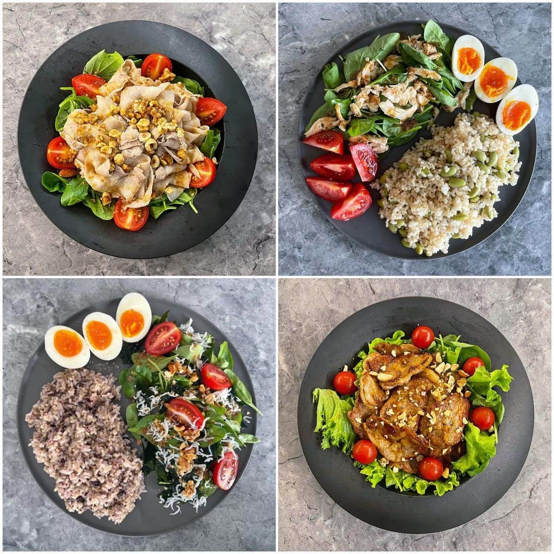のインスタグラム：「最近暑くなってきたのでサラダ率が上がりました🥗 さぁ！今夜のYouTubeで「ダイエットしたい方の食べ方編」をお届けします💁🏼‍♀️✨✨ 「そんなの知ってるよ〜」って情報もあるかと思いますが、絶対参考になるはず👍っていうより、気を付けなきゃ…って思えるはずっ🫡💦真似出来そうなところから早速実践してね🍽 私の食生活も普段から最低限そこを気を付けて実施してます🙆🏼‍♀️ 19:00にUPしますので是非チェックして下さい👀✨ #次週YouTubeは増量したい方の食べ方編をお届けしますよ〜」