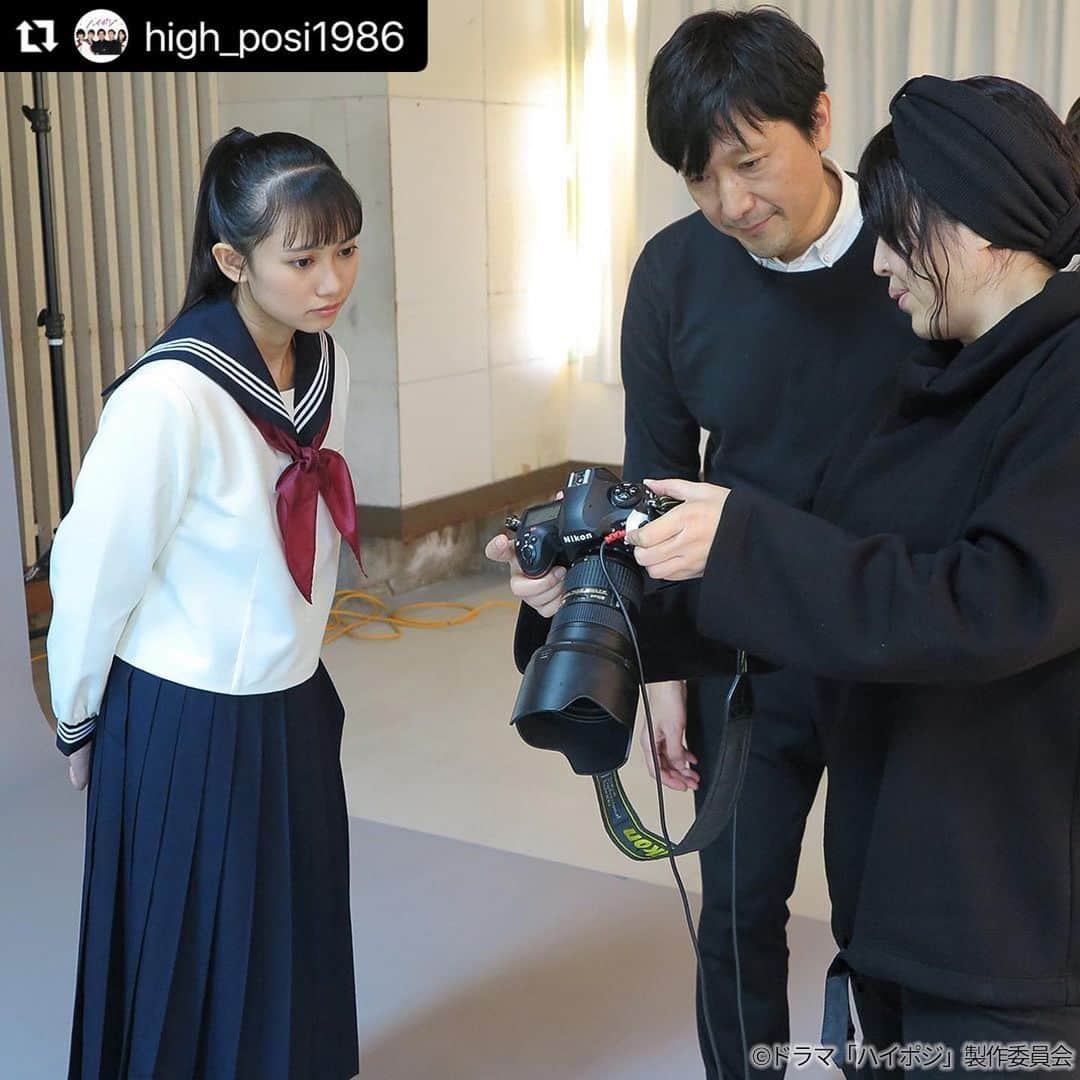 黒崎レイナさんのインスタグラム写真 - (黒崎レイナInstagram)「「 #ハイポジ 1986年、 二度目の青春。」  本日深夜2:10から ハイポジ 第10話「YES MY LOVE」 放送です！  文化祭の買い出し中に不良達に拉致されてしまった天野とさつき。不穏な展開が。  10話も是非ご覧下さい。  https://www.tv-osaka.co.jp/onair/detail/oaid=2070323/  #Repost @high_posi1986 ・・・ . メインビジュアル撮影中の 小沢さつき（#黒崎レイナ）の制服バージョン #オフショット  #ハイポジ #二度目の青春 #テレビ大阪」6月10日 19時39分 - reinakurosaki_official