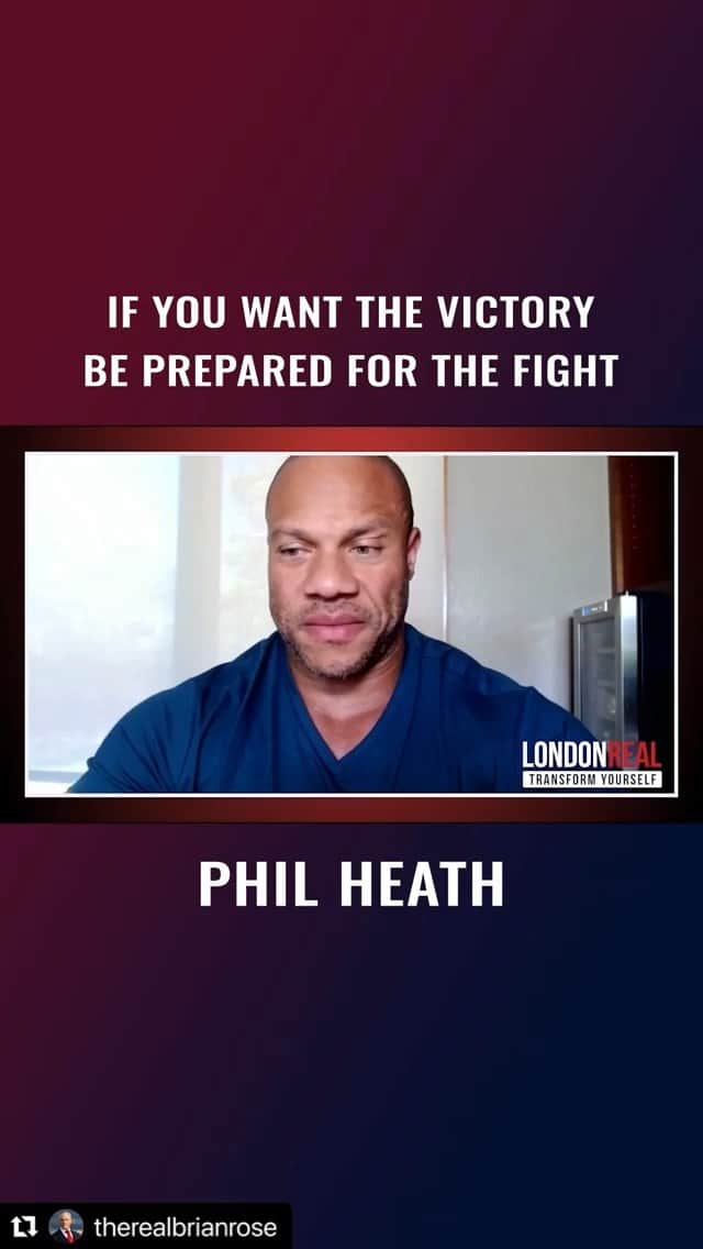 Phil Heathのインスタグラム：「Are your habits setting you up for success? ⤵️   #Repost @therealbrianrose   🍿 Watch more: londonreal.tv/heath   #PhilHeath #MrOlympia」