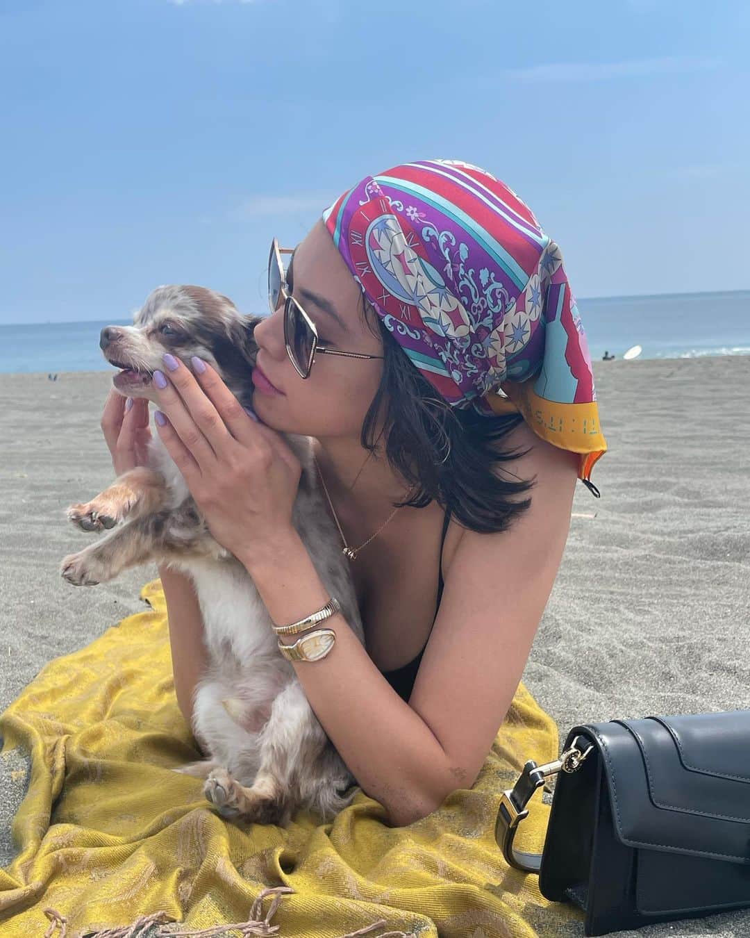森星のインスタグラム：「beach life🐠🐠　@bulgari」