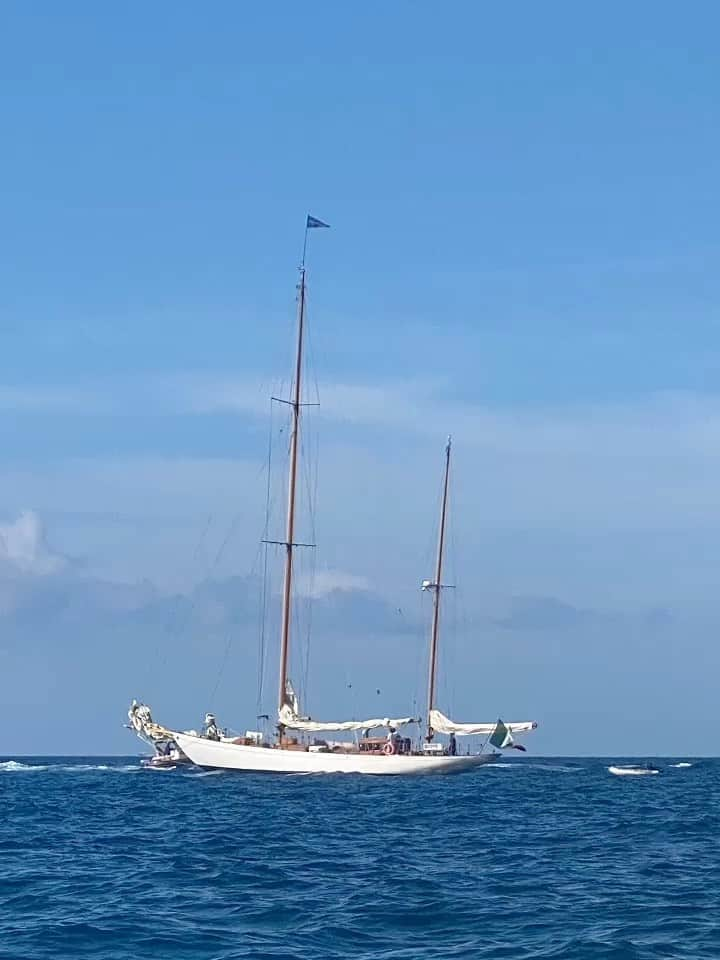 パンツェッタ・ジローラモのインスタグラム：「#panerai #thankyou #for #this #beautiful #experience #going to napoli from Positano by Eilean yacht. #She was featured in the music video of the 1982 song "Rio" by British pop band #duranduran #Duran #panerai #rioduranduran」