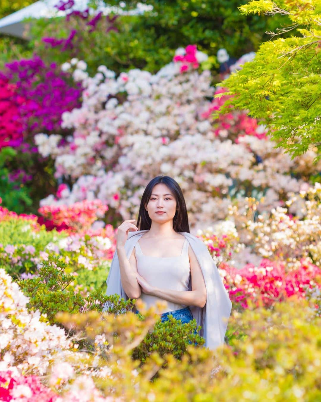 久保田杏奈のインスタグラム：「． ． ． ． ． ． photo： @toshi.orita  place： @ashikaga_flower_park  ． ． ． #久保田杏奈 #あんぴい #足利市 #足利市在住 #モデル #model #塾講師 #いいね歓迎 #フォロー歓迎 #フォロワー募集中 #ポートレート #portrait #被写体 #撮影 #作品撮り」