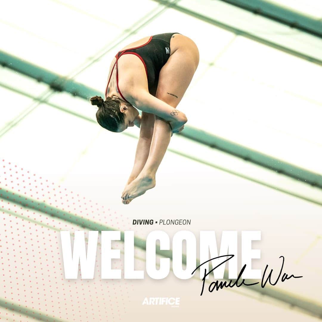 パメラ・ウェアのインスタグラム：「Thanks for welcoming me into the team🙌🏻❤️ @artificesports  • #diving #sports #sportagency」