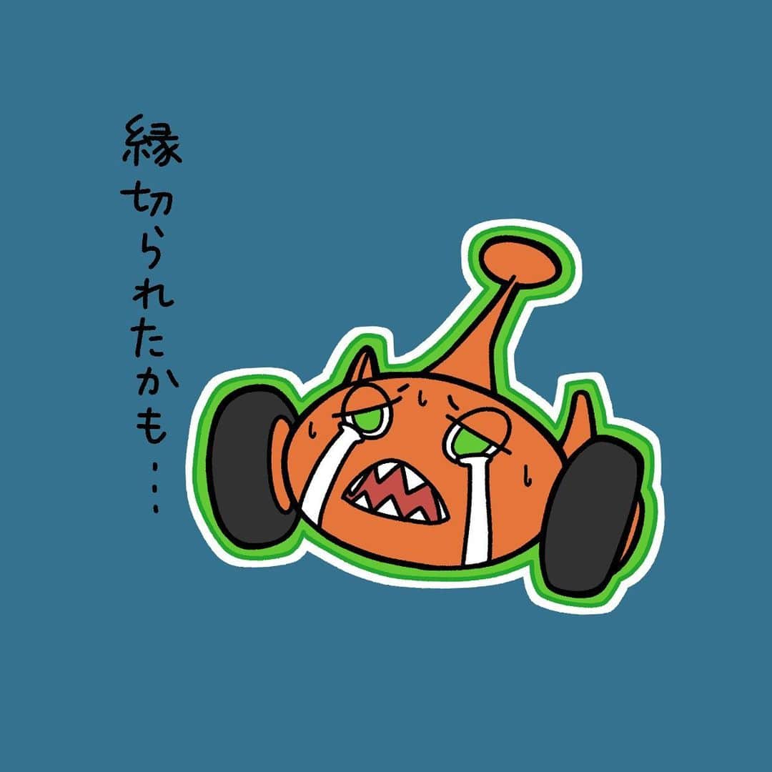 岡本りんのインスタグラム：「#ポケモンネガティブ図鑑 No.479 ロトム（カットロトム） 「縁切られたかも…」 #ポケモン #ネガティブ #ポケットモンスター  #ロトム  #ダイパリメイク  #ダイパ #ポケモン25周年  #ポケモンデー #ロケット団  #ピカチュウ #ピカチュウ大量発生チュウ  #可愛い #イラスト #おうち時間  #pokemon #pokemonart   #negative  #poketmonsters  #pocketmonsters」