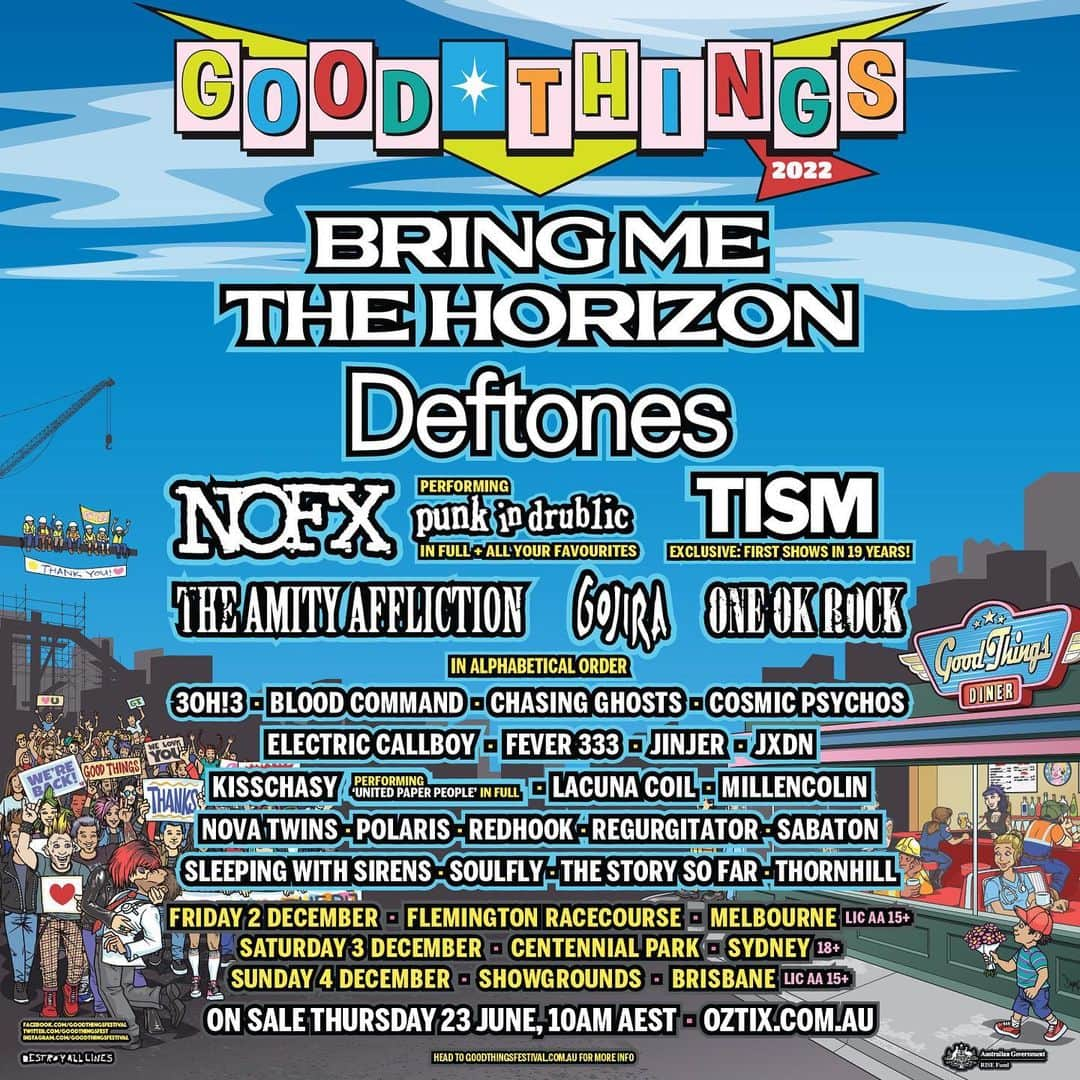 Taka さんのインスタグラム写真 - (Taka Instagram)「We will be performing at GOOD THINGS 2022 in Australia. Can't wait to see you all there! Official Web Site: goodthings2022.cc/OOR  #ONEOKROCK #goodthingsfestival2022」6月15日 12時31分 - 10969taka