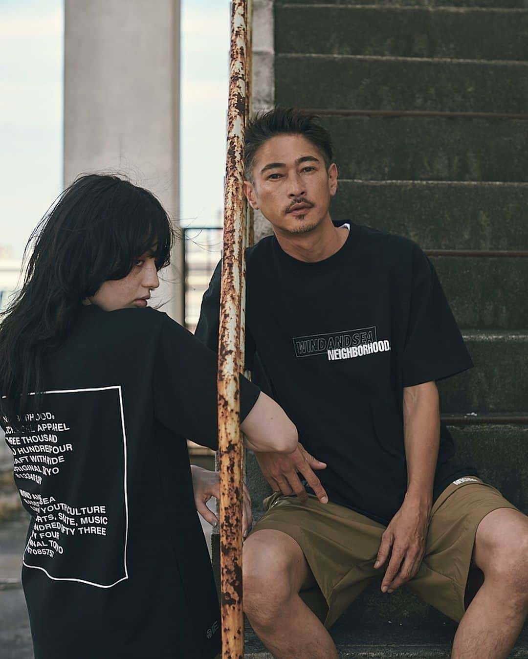 窪塚洋介のインスタグラム：「NEIGHBORHOOD x WINANDSEA  ⚡️⚫️⚡️  @neighborhood_official × @windandsea_wear  ⚡️⬛️⚡️  Coming Tomorrow🌬  #neighborhood #windandsea」