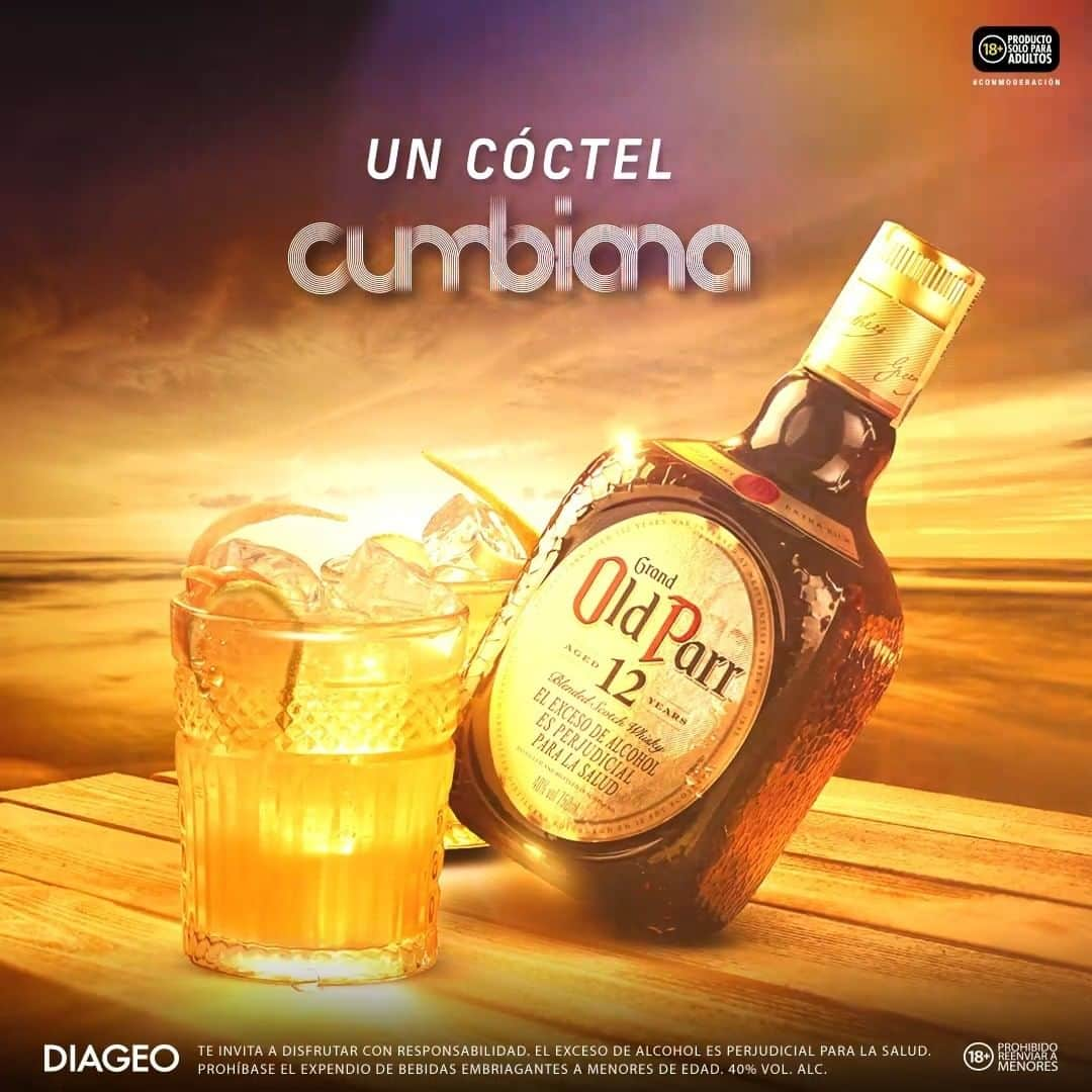 Old Parr Oficialのインスタグラム：「Prepara un cóctel Cumbiana para observar el atardecer y aprovecha el tiempo para recordar el momento más feliz de tu vida.​  ​  ##conmoderacion」