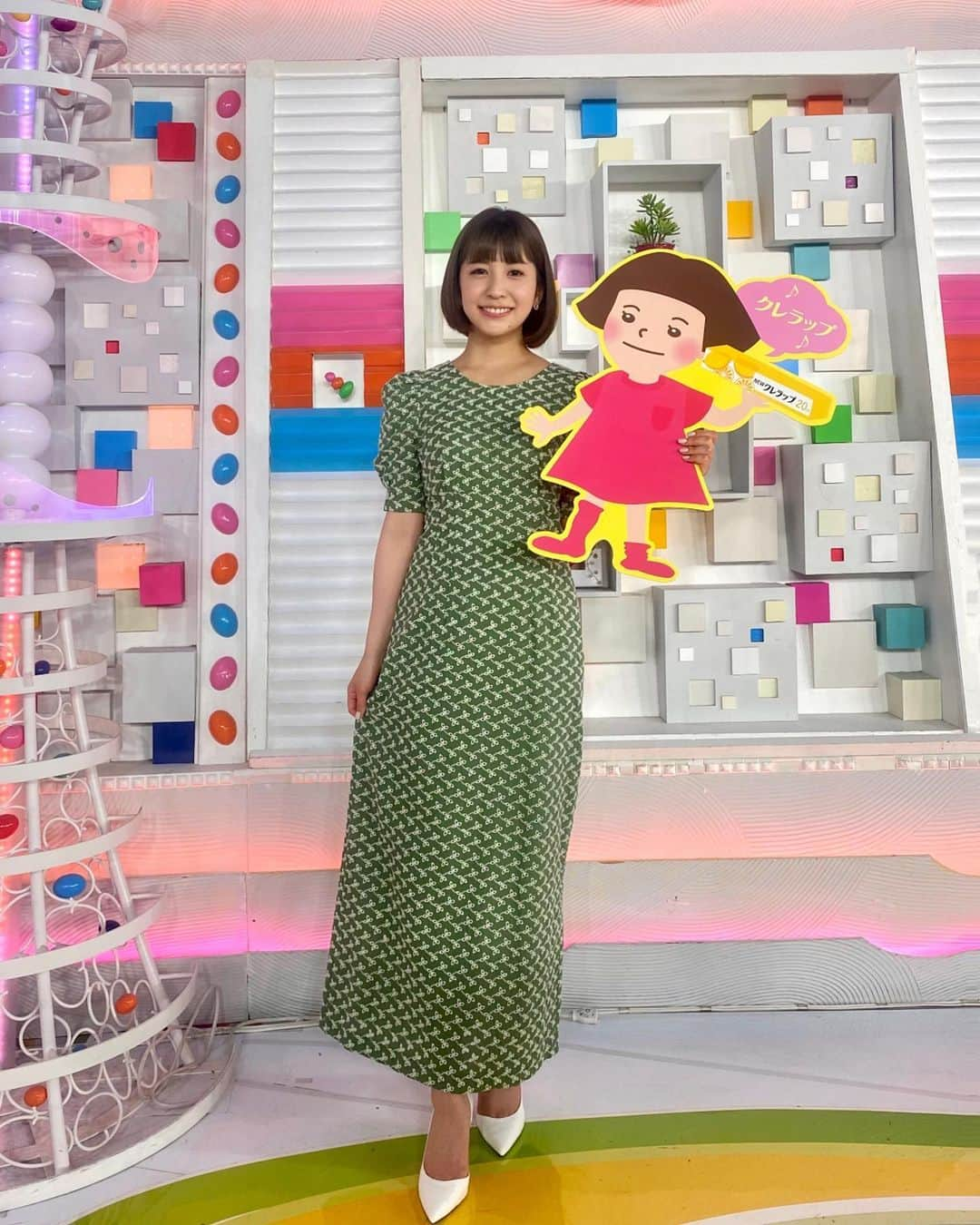 岡田美里さんのインスタグラム写真 - (岡田美里Instagram)「めざトク！の衣装まとめてみました⏰  毎回数種類の衣装を準備いただいていて、いつも今日はどんなのかな〜って楽しみにしています🙋‍♀️  青、緑、紫、ピンク…次は何色やろ〜🤭  #めざトク #めざましどようび」7月10日 17時26分 - okada__misato