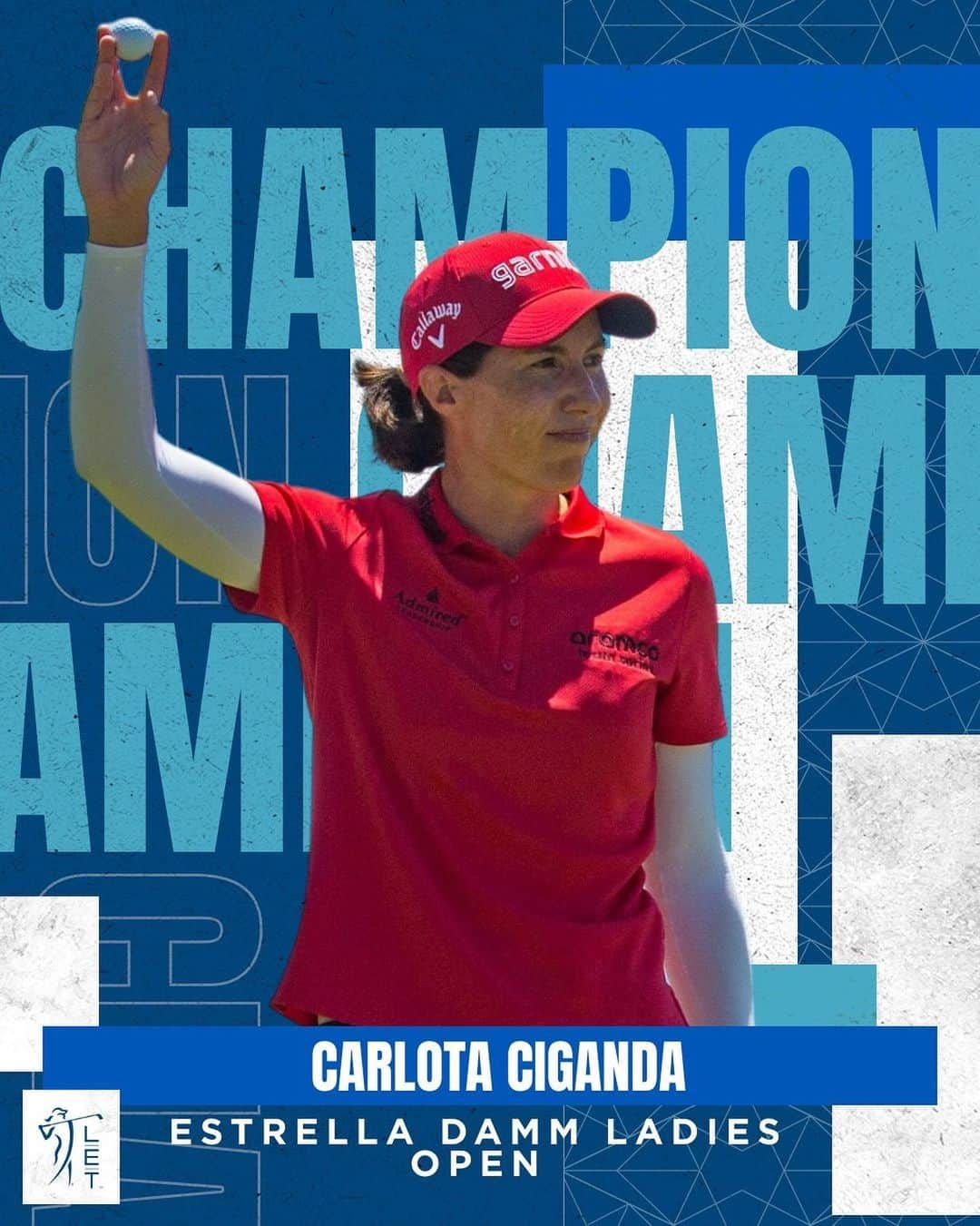 カルロタ・シガンダのインスタグラム：「@carlotagolf, the 2022 @meditladiesopen champion 🏆🙌  #RaiseOurGame | #EDLO2022」