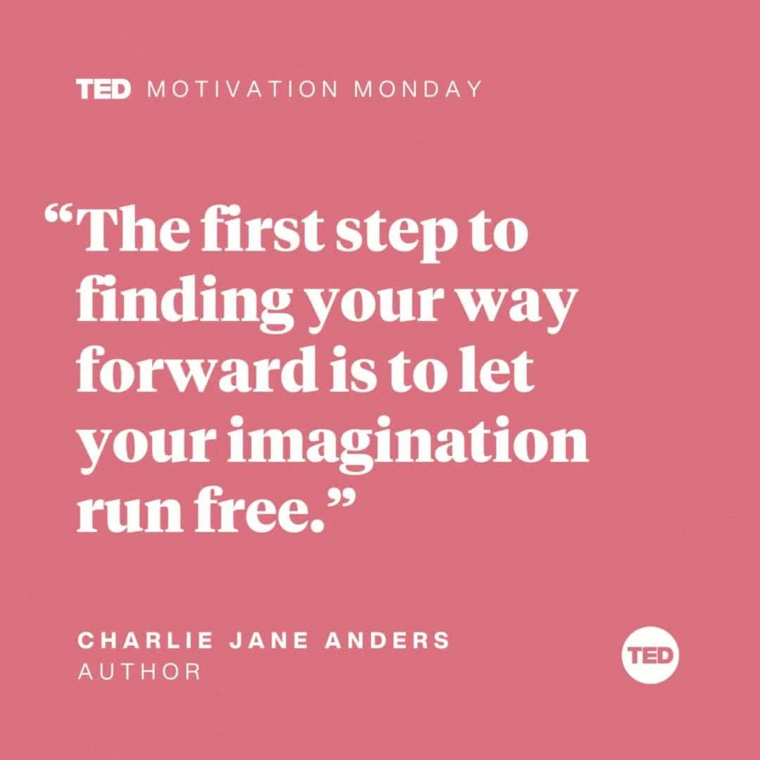 TED Talksのインスタグラム：「What do you imagine the future will be like? If you said bad, we get it. From climate catastrophe to authoritarianism (and more!), it’s easy to see why you might have a less-than-optimistic view of the way forward. But science fiction author @CharlieJaneAnders says the future is not something you need to fear. In fact, you should openly embrace it and dream big about what lies ahead. That’s why she uses her work to focus on possibility — the way our world could change in the future for the better. "You don't predict the future — you imagine the future," she says. “And I know that there are going to be scary, scary things, but there's also going to be wonders and saving graces.” So what type of future will you imagine today — and what steps will you take to help make it a reality? Visit the link in our bio to watch her full talk. #MondayMotivation」