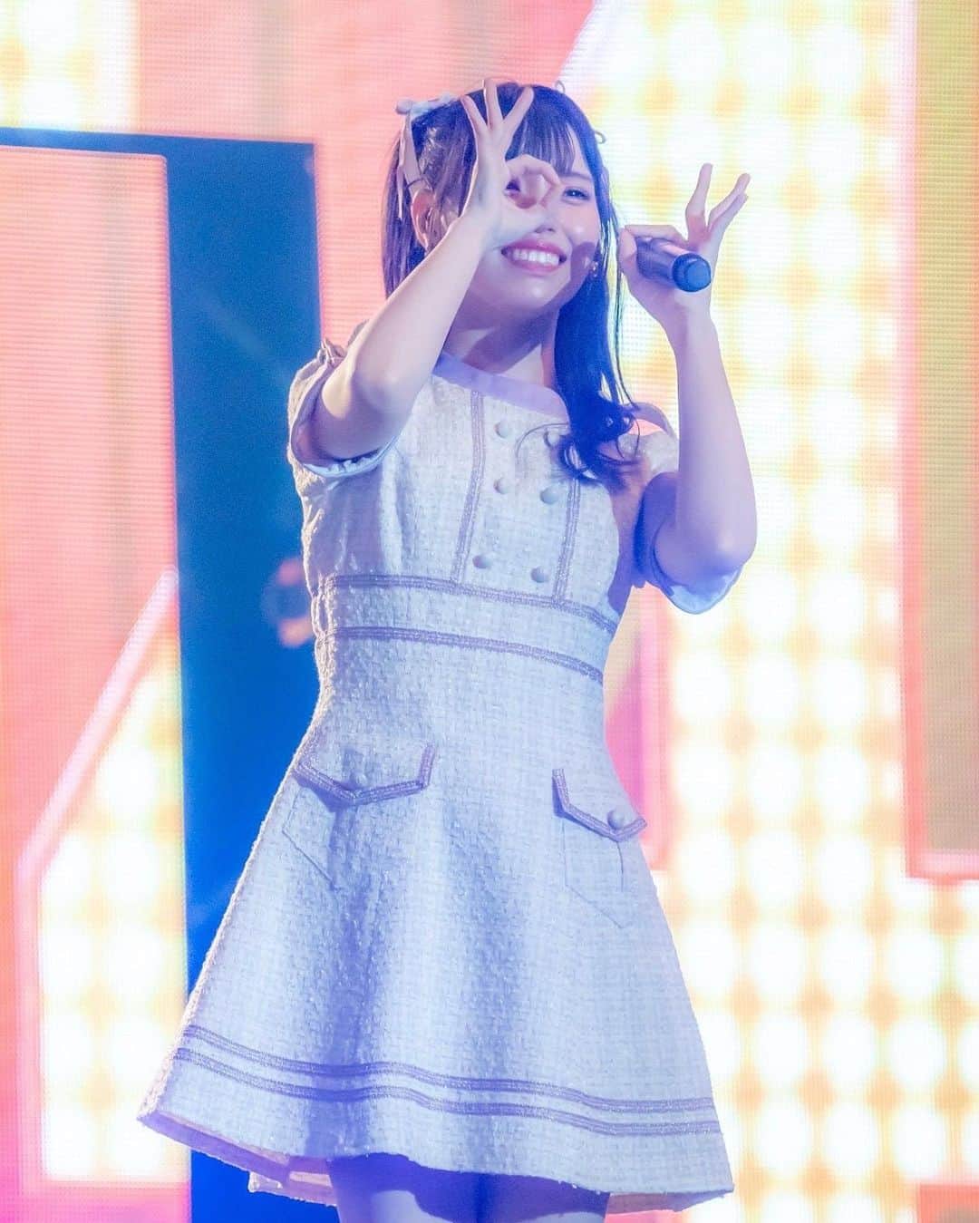 岩田陽菜のインスタグラム：「5周年コンサート本当にありがとう。💞 ⁡ 5年間の間に君と出会えた奇跡。これからも大切にするよ♡  いっぱい辛いこともあるけど、ひなといっぱい笑おうにう☺️ ⁡ ⁡ #アイドル#衣装#ヘアアレンジ#巻き髪#ハーフツインテール#STU48#カメコstu」