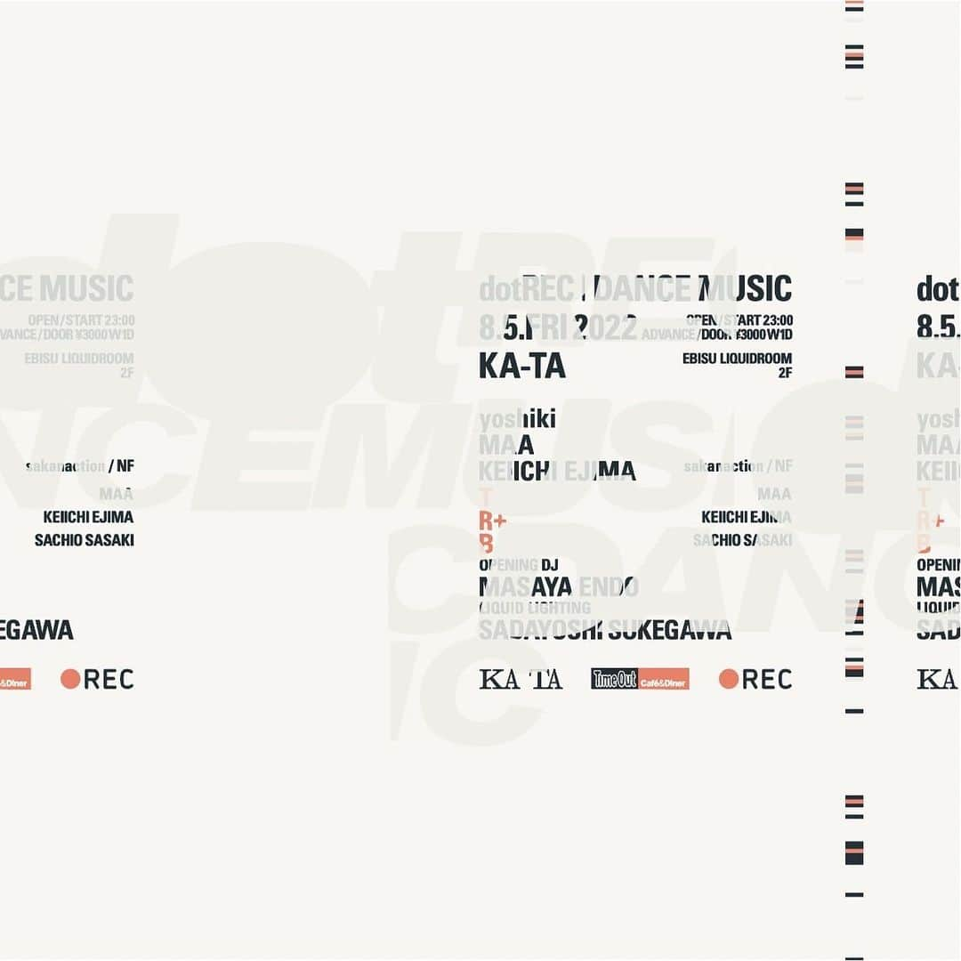 江島啓一のインスタグラム：「NFパンチに出てくれた遠藤くんがオープニングDJしてくれます。 お暇な方は是非。楽しみ！  (もし来られる方はIDをお忘れなきよう)  ————————————  dotREC | DANCEMUSIC 8.5.FRI 2022 OPEN / START 23:00 ADVANCE / DOOR ¥3000 W1D @kata_tokyo   yoshiki MAA KEIICHI EJIMA sakanaction / NF TR+B (MAA, KEIICHI EJIMA, SACHIO SASAKI)  OPENING DJ MASAYA ENDO  LIQUID LIGHTING SADAYOSHI SUKEGAWA  チケットは、e-plusにて。 https://eplus.jp/sf/detail/3669520001-P0030001」