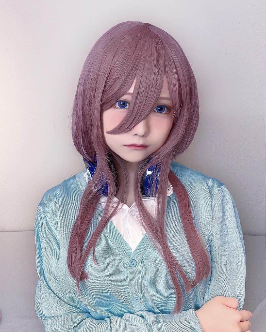 みぽたぽたさんのインスタグラム写真 - (みぽたぽたInstagram)「フータロー･･･ #cosplay #gotoubunnohanayome  #nakanomiku  #五等分の花嫁 （念願💙）」7月11日 19時46分 - mipochan.jp