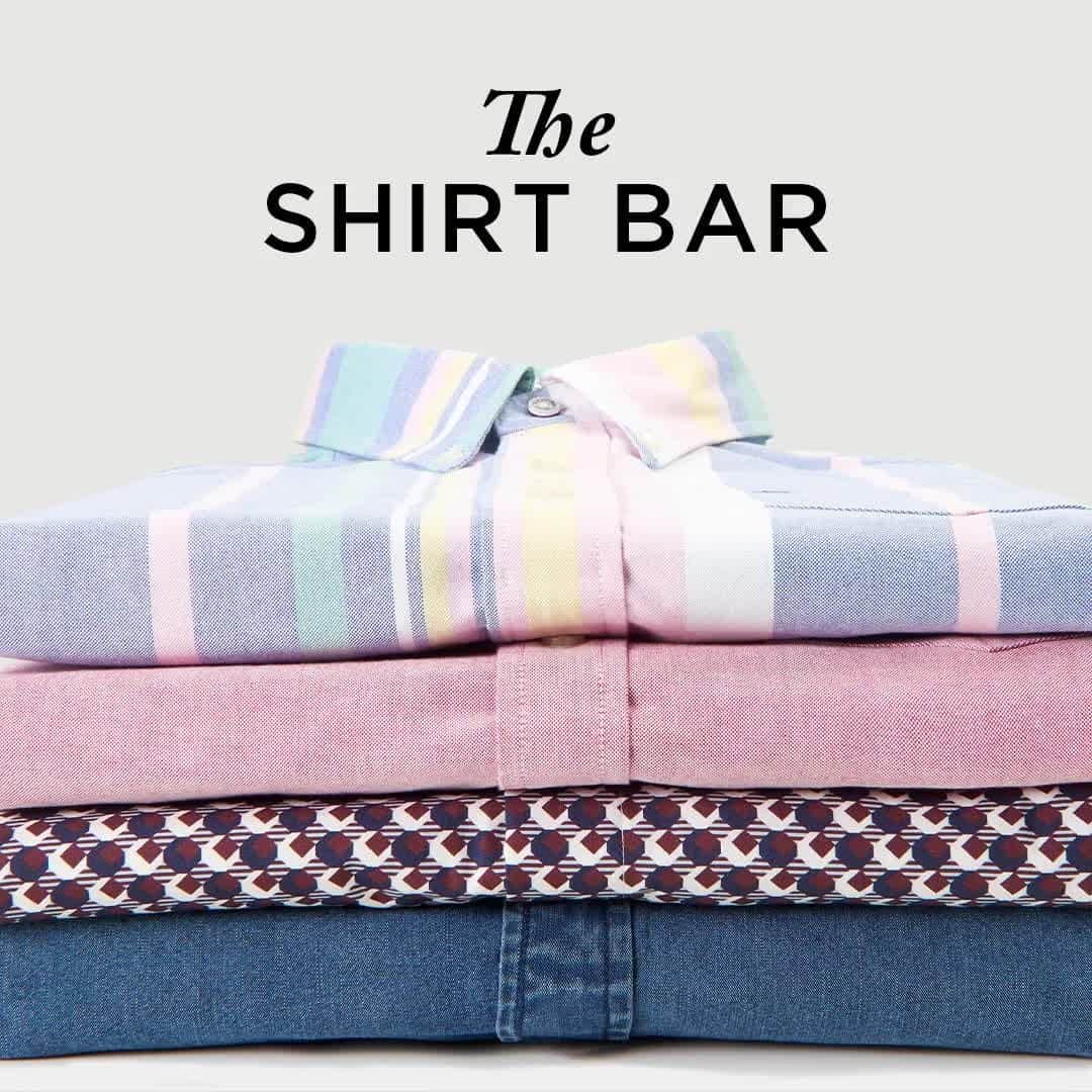 ベンシャーマンのインスタグラム：「Love the shirt you're in? Grab another one at The Shirt Bar. #shirting #bensherman #staysharp」