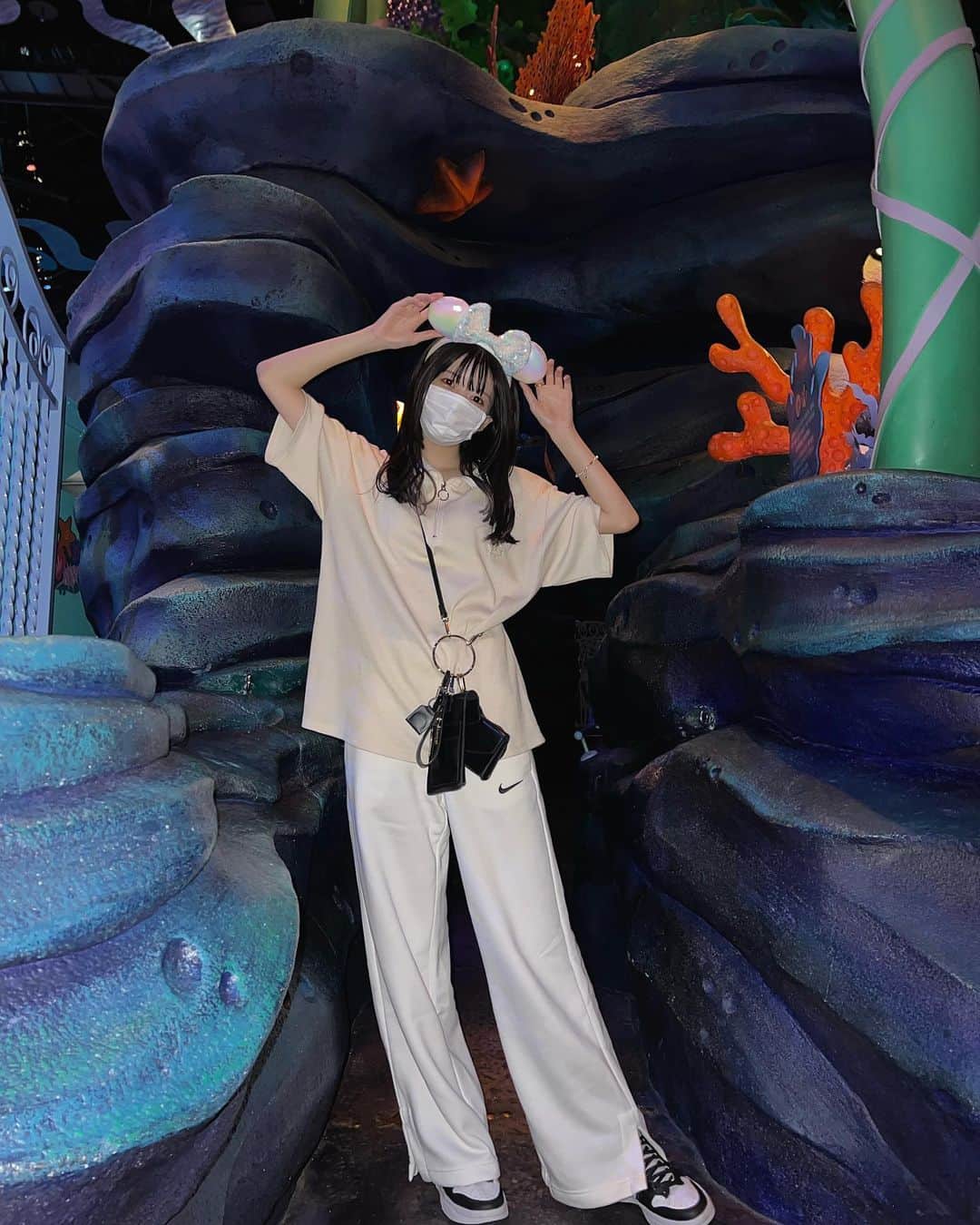 のインスタグラム：「. Disney Seaに行ったよ~💞  そういえば! はるかさんにまたエクステ付けてもらった☺︎ いつもありがとうございます♡@_haruu_ ♡」