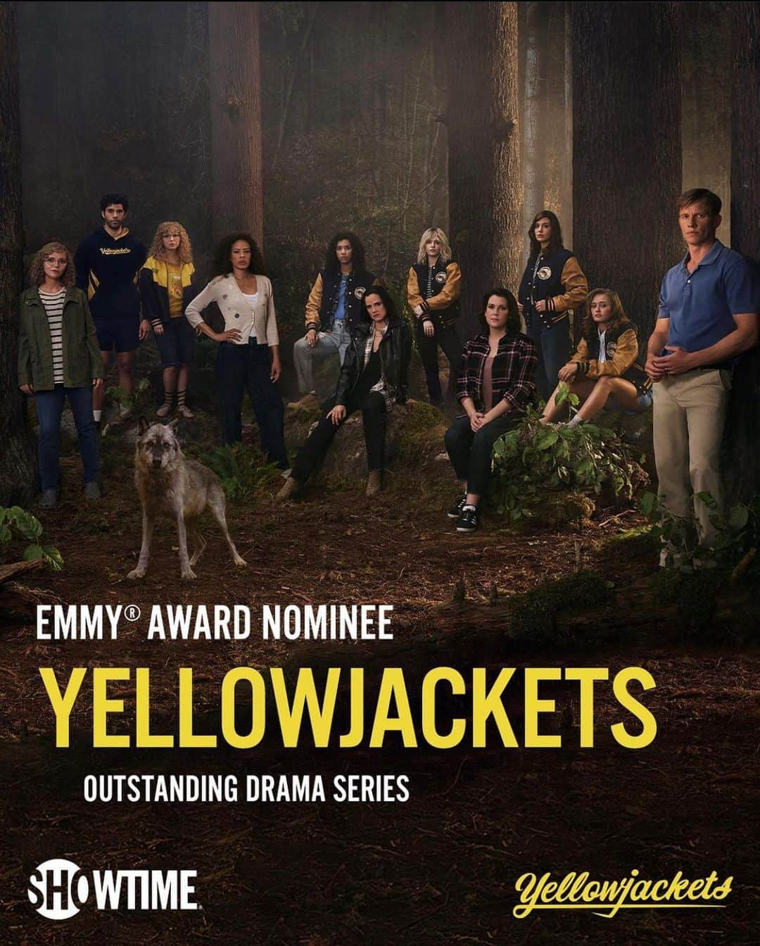 コートニー・イートンのインスタグラム：「SO proud of our crazy Yellowjackets family!!! 7 Emmy Nominations. 🐝」