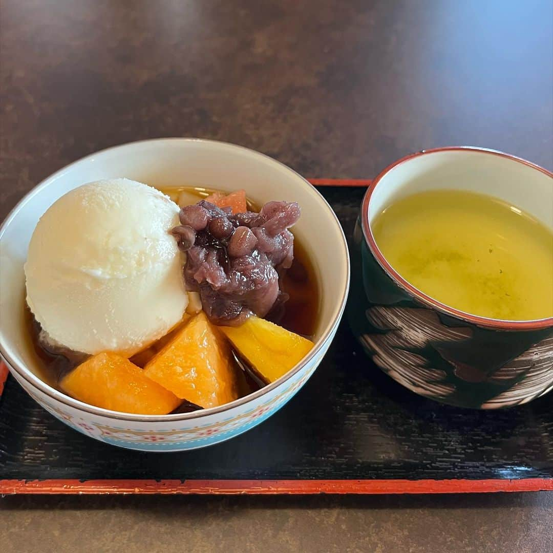 hitomiio93さんのインスタグラム写真 - (hitomiio93Instagram)「あんみつ🍧🍵」7月13日 15時20分 - hitomiin93