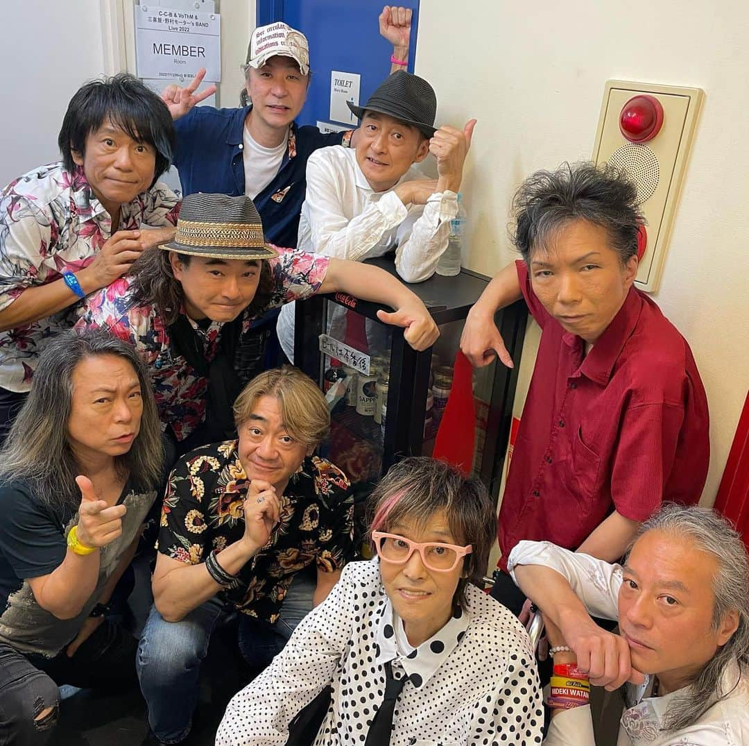 笠浩二のインスタグラム：「「C-C-B & VoThM & 三喜屋・野村モーター's BAND Live 2022」ご来場、ご視聴ありがとうございました！ 7/19(火)23:59までアーカイブがご覧いただけます。是非！ #笠浩二 #米川英之 #丸山正剛 #木村健治 #野村義男 #五十嵐公太 #寺沢功一 #仮谷克之 #森藤晶司 eplus.jp/ccb22st/」