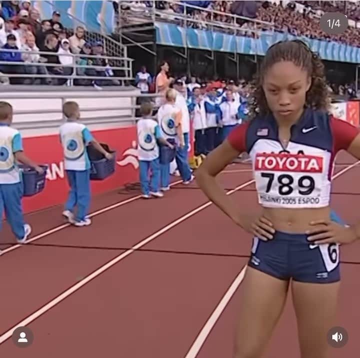 アリソン・フェリックスのインスタグラム：「Taking a look back at some special moments at World Champs! Thanks for reminiscing with me @worldathletics🤍」