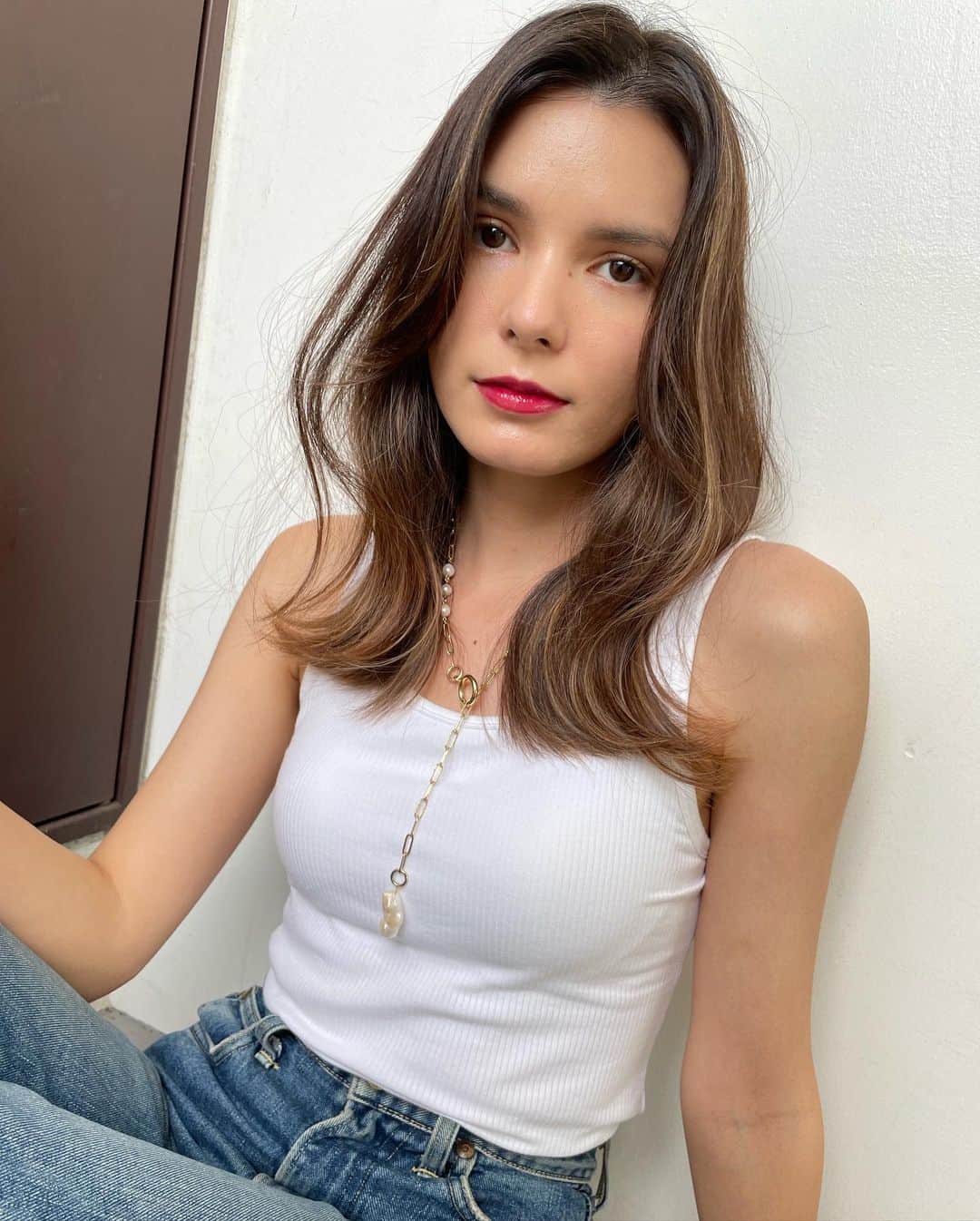 のインスタグラム：「やっと💇🏽‍♀️💖✨メンテ来れて嬉しい @salondemilk_mizonokuchi ✂️  @keisuke._.tsuyuki 露木さんいつもありがとうございますっ！✨  #hair #nofilter」