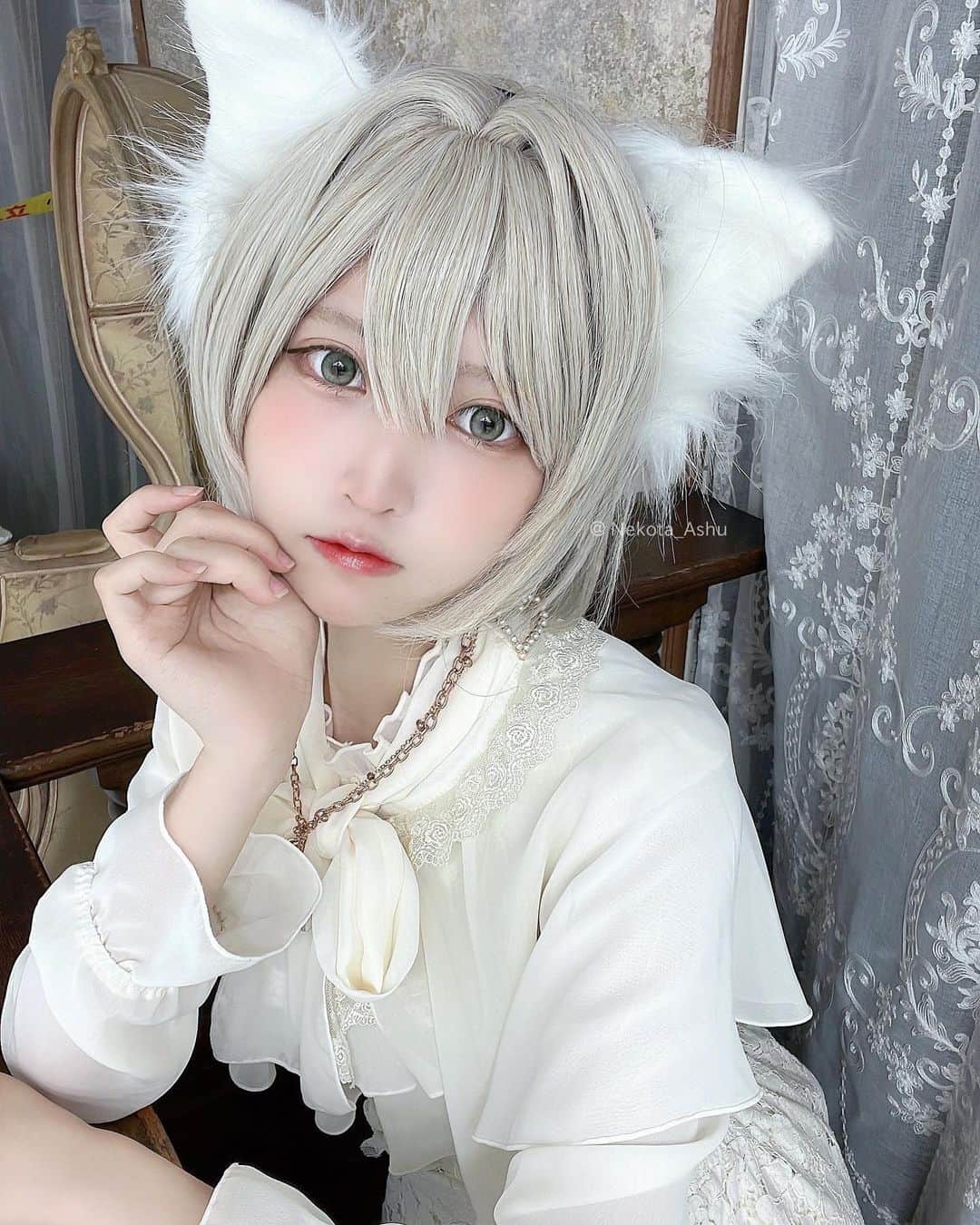 猫田あしゅのインスタグラム：「Persian🪞🐈 . #lolita_fashion #cosplay #cosplayer #cosplaygirl #cosplayphoto  #コスプレ #コスプレイヤー #コスプレ #コスプレ女子 #コスプレイヤー自画撮り部  #selfie #make #makeup #lip #accessories #lolita #lolitafashion #lolitadress #lolitagirl #sweetlolita #cosme #influencer #watch #eyemake #kawaii #cute #model #ロリータファッション  #ロリータ  #ロリータ服  #ロリータコーデ」